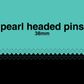 TUB PEARL HEADED PINS 38MM QTY120