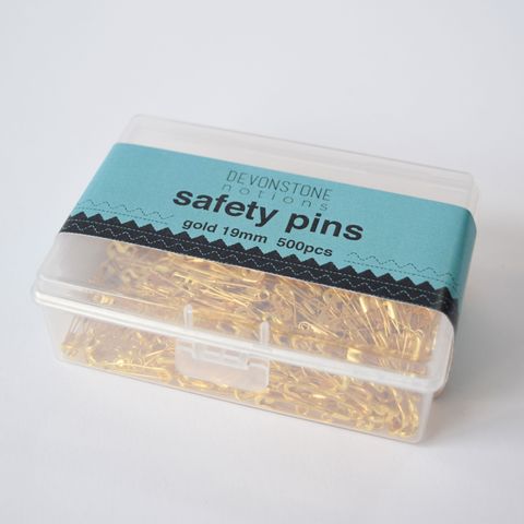 SAFETY PINS GOLD 19MM 500PCS