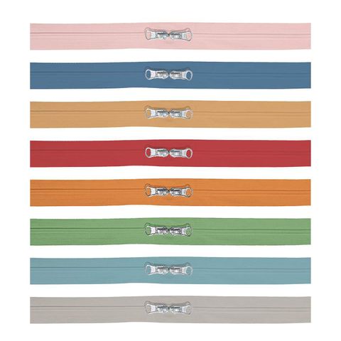 CALICO ZIPPER 2 IN 8 ASSORTED COLOUR