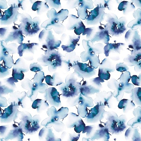 BELLE 108" INKY WATERCOLOR FLORAL