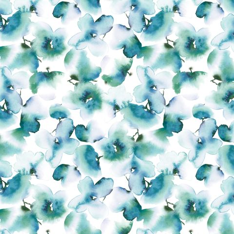 BELLE 108" INKY WATERCOLOR FLORAL