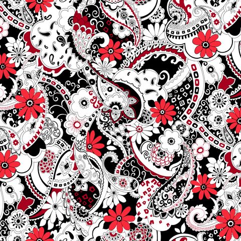 CRIMSON ROYALE FLORAL PAISLEY ALLOVER