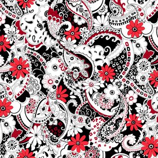 CRIMSON ROYALE FLORAL PAISLEY ALLOVER