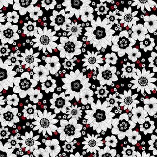CRIMSON ROYALE PACKED SKETCHY FLOWERS