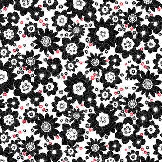 CRIMSON ROYALE PACKED SKETCHY FLOWERS