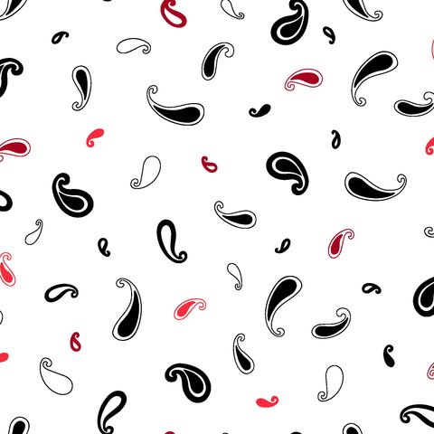 CRIMSON ROYALE TOSSED PAISLEYS