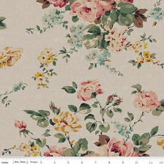 ROSE & VIOLET'S BOUQUET DES FLEURS 58/60" LINEN BO