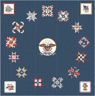 BLUEBIRD PATTERNS AMERICAN INDEPENDENCE BOM QUILT