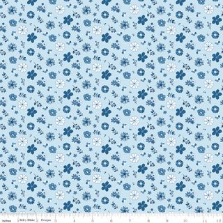 BLUE BLOOMS & THREADS  FLORAL BLUE
