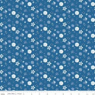 BLUE BLOOMS & THREADS  FLORAL DENIM