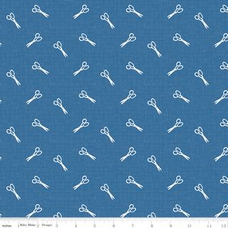 BLUE BLOOMS & THREADS  SCISSORS DENIM
