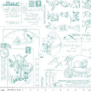EGG HUNT 107/108" WIDE BACK EASTER POST AQUA