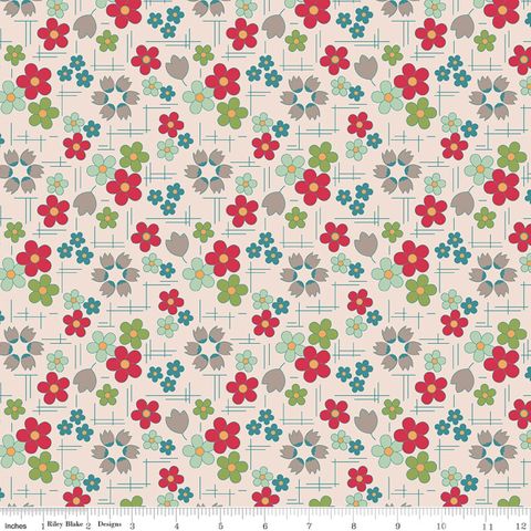 FARMER'S DAUGHTER 107/108" WIDE BACK DAISY RAINDRO