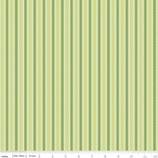 HYDRANGEAS IN THE GARDEN STRIPES GREEN PEARL