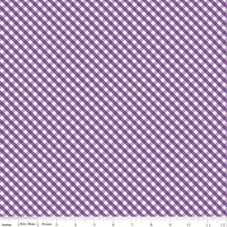 HYDRANGEAS IN THE GARDEN GINGHAM PURPLE