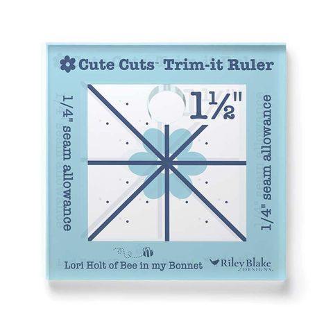 LORI HOLT CUTE CUTS TRIM-IT RULER 1 1/2" X 1 1/2"