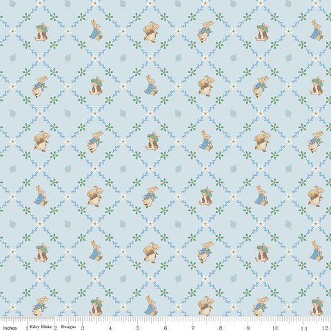 PETER RABBIT & BENJAMIN BUNNYLATTICE BLUE