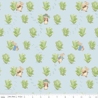 PETER RABBIT & BENJAMIN BUNNYLETTUCE PATCH BLUE