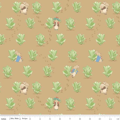 PETER RABBIT & BENJAMIN BUNNYLETTUCE PATCH TAN