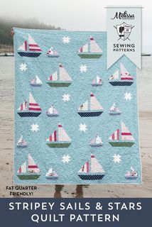 MELISSA MORTENSON STRIPEY SAILS & STARS QUILT PATT