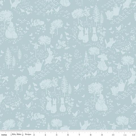 PETER RABBIT & BENJAMIN BUNNYTONAL GARDEN BLUE