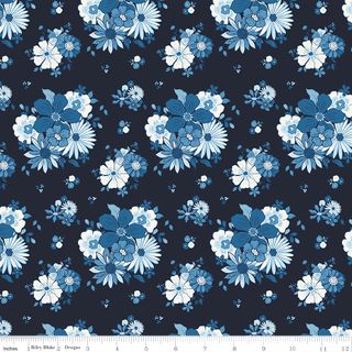 BLUE BLOOMS & THREADS  MAIN NAVY