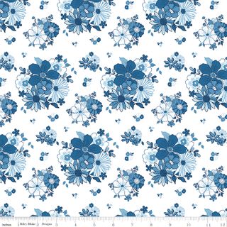 BLUE BLOOMS & THREADS  MAIN WHITE