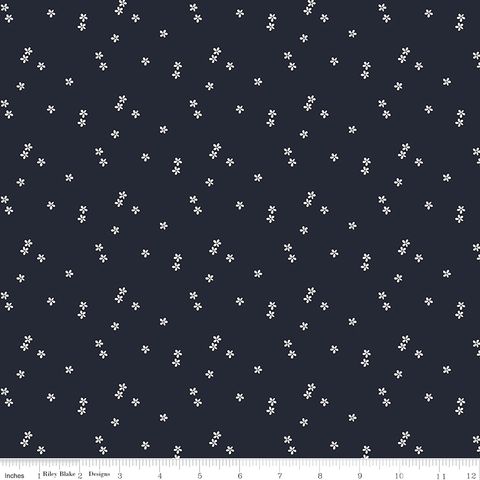 BLUE BLOOMS & THREADS  DITZY NAVY
