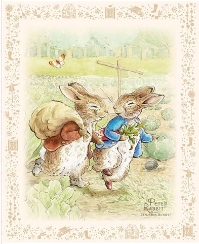 PETER RABBIT & BENJAMIN BUNNY35 1/2" X 43 1/2" PAN