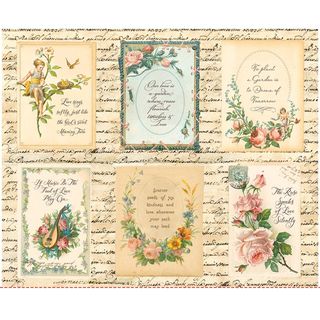 ROSE & VIOLET'S BOUQUET DES FLEURS 35 1/2" X 43 1/