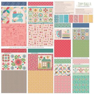 LORI HOLT HOME D�COR 57/58" ZIPPY BAGS 4 PANEL