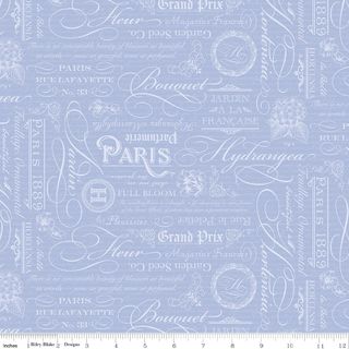 HYDRANGEAS IN THE GARDEN TEXT BLUE PEARL