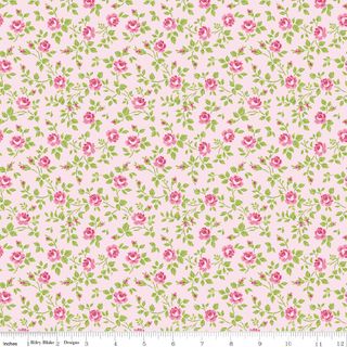 HYDRANGEAS IN THE GARDEN TOSSED FLORAL PINK