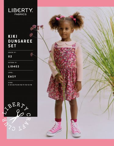 PATTERN KIKI DUNGAREE SET AGE 3-6 & 7-14