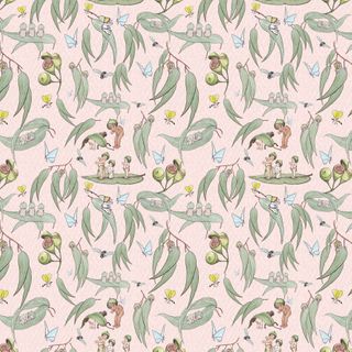 MAY GIBBS GARDEN PLAYTIME MUSLIN PINK