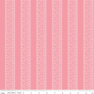 SWEET PINK FLORAL STRIPES PINK