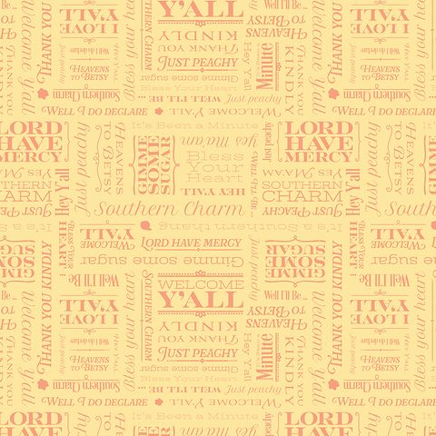 SOUTHERN CHARM TEXT YELLOW