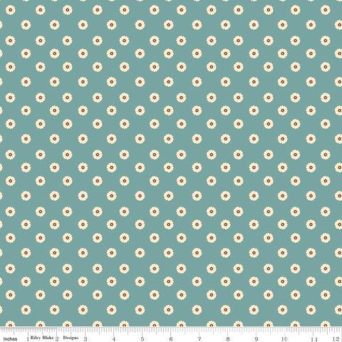 COWGIRL FLOWER DOTS BLUE