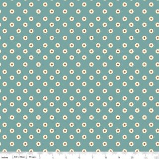 COWGIRL FLOWER DOTS BLUE
