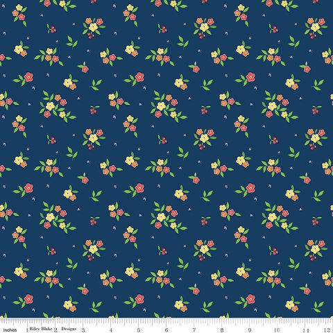 SUMMER'S IN TOWN FLORAL NAVY