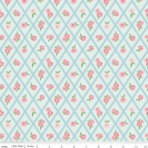 CORRESPONDENCE STITCHED FLOWERS WASHED DENIM