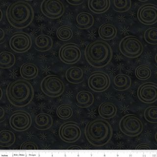 SPOOKY STARS AND SWIRLS BLACK