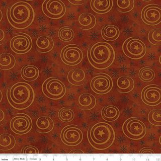 SPOOKY STARS AND SWIRLS RUSTY OAK