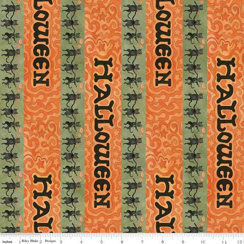 SPOOKY HALLOWEEN STRIPE GREEN