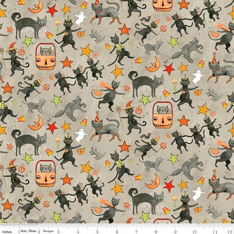 SPOOKY CATS GRAY