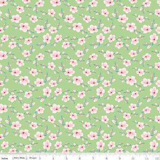 PAINTED PETALS BLOSSOMS GREEN
