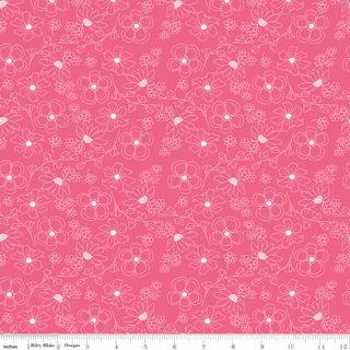 PAINTED PETALS OUTLINED FLOWERS PINK