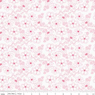 PAINTED PETALS OUTLINED FLOWERS WHITE