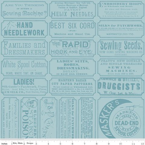 SCARY SCRAPS SCARY SEW LABELS BLUE