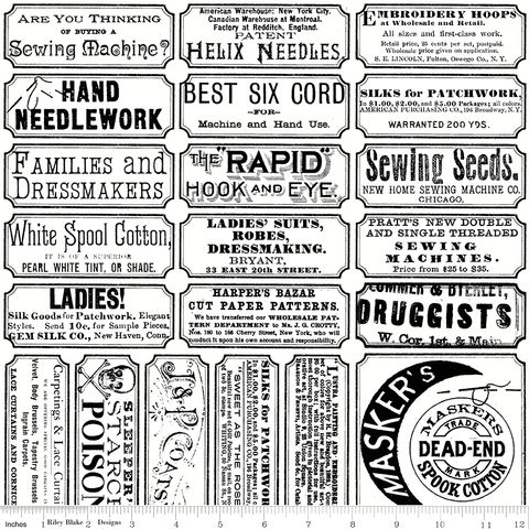 SCARY SCRAPS SCARY SEW LABELS WHITE
